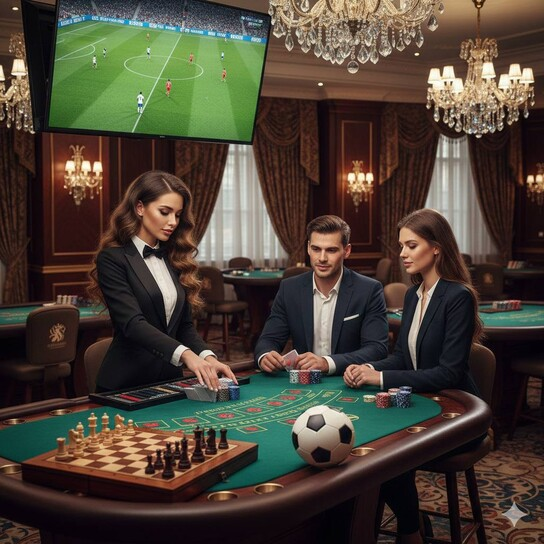 Futuristic crypto casino interface